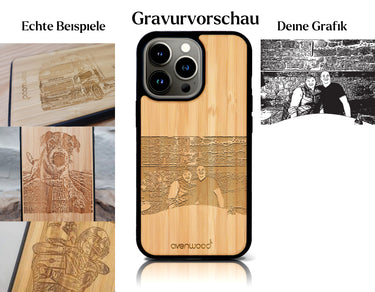INDIVIDUELL iPhone 15 Pro Bambus-Kunststoff